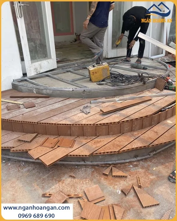 Thi Công Sàn Gỗ Nhựa Ngoài Trời Kosmos Tại Phường Bình Tân TPHCM